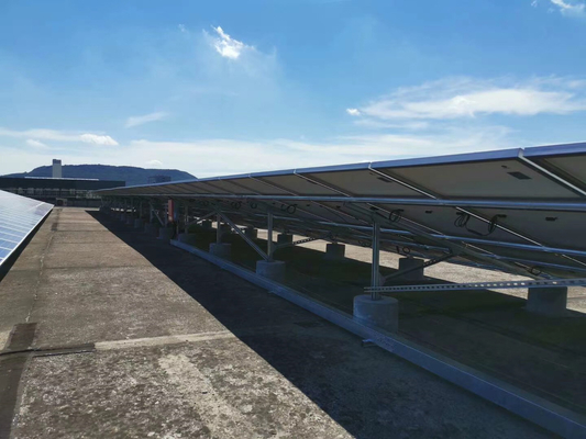HDG الصلب أنظمة تركيب الطاقة الشمسية الكهروضوئية سقف مسطح الأرفف