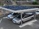 4 عمود الألواح الشمسية الكهروضوئية مرآب الألومنيوم لوقوف السيارات
