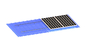 L قدم فرملس سقف معدني نظام تركيب الطاقة الشمسية الألومنيوم الدائمة التماس جبل